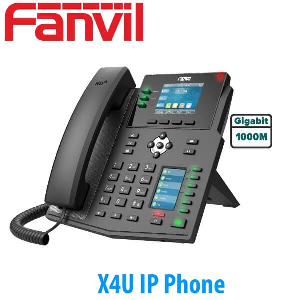Fanvil IP Phone X4U Gigabit SIP Enterprise Desktop Phone with Dual-Color LCD Display