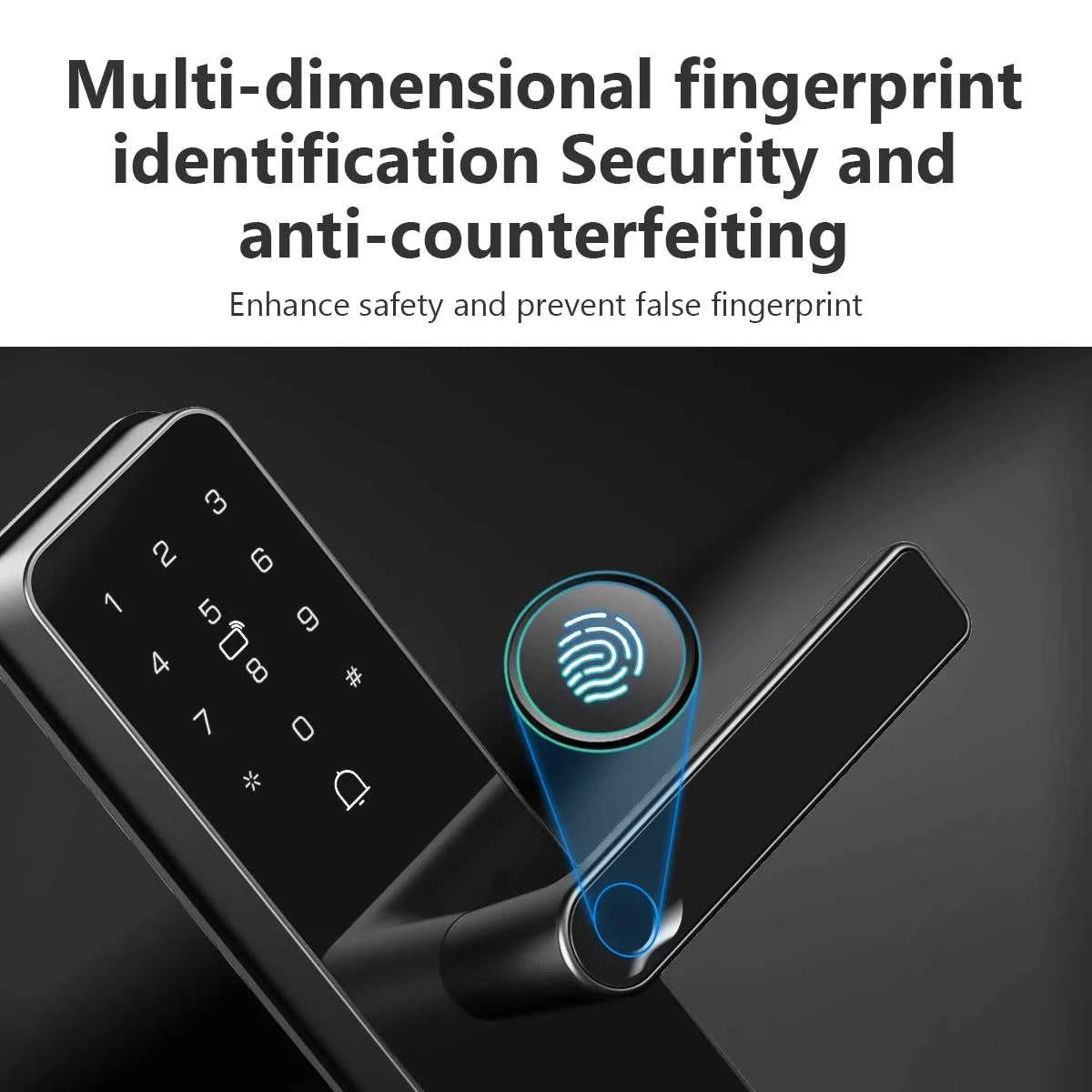 IMOU Networked Digital WIFI K1S-G-W-EN Electronic Biometric Fingerprint Door Lock Ultra-Low Power Smart Home Security Protection Bluetooth Key