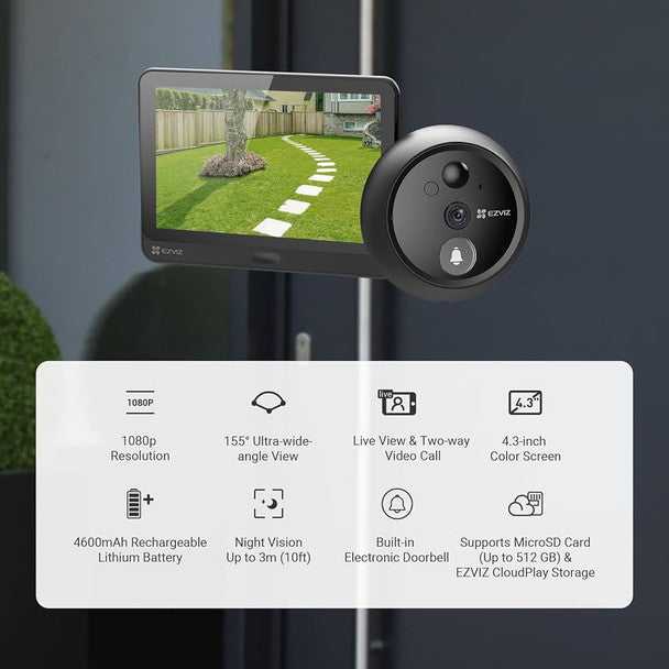 EZVIZ CS-HP4-R100-6E2WPFBS Smart WIFI Door Viewer Bahrain