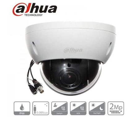 Dahua DH-SD22204I-GC 2MP 4x PTZ HDCVI Camera, WDR, 3D DNR, IP66,  Vandal-proof