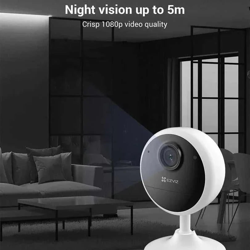 EZVIZ CB1 1080p Indoor Battery Camera with Human Detection, 2-Way Talk, Magnetic Base, IR Night Vision, Up to 40-Day Battery Life