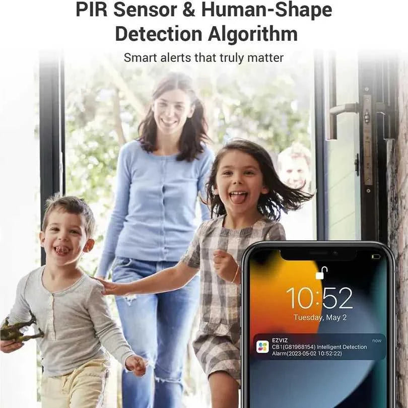 EZVIZ CB1 1080p Indoor Battery Camera with Human Detection, 2-Way Talk, Magnetic Base, IR Night Vision, Up to 40-Day Battery Life