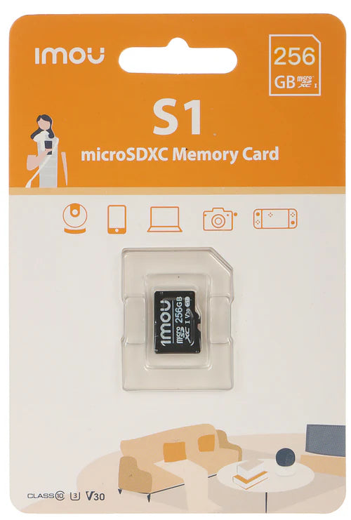 IMOU ST2-256-S1 256GB microSD memory card exclusively for 24x7 video surveillance