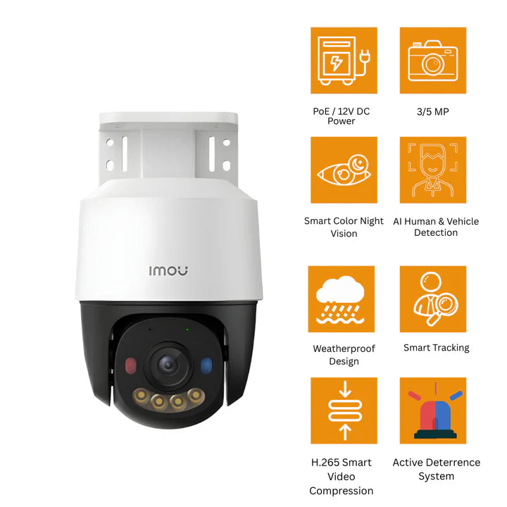 IMOU IPC-PS7FP-5M0 Series 3/5 MP IMOU Outdoor PoE Smart PT Security Camera