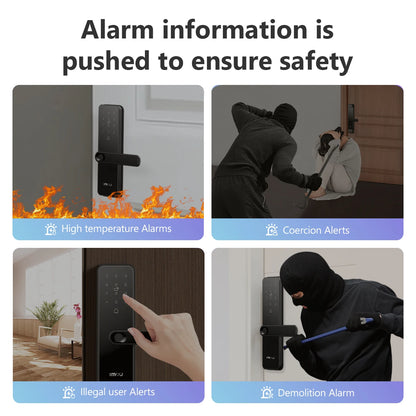 IMOU Networked Digital WIFI K1S-G-W-EN Electronic Biometric Fingerprint Door Lock Ultra-Low Power Smart Home Security Protection Bluetooth Key