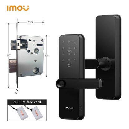 IMOU Networked Digital WIFI K1S-G-W-EN Electronic Biometric Fingerprint Door Lock Ultra-Low Power Smart Home Security Protection Bluetooth Key