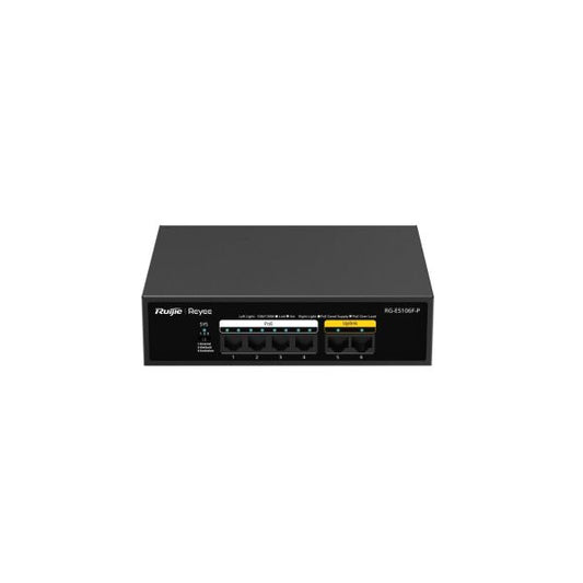 Ruijie Reyee RG-ES106F-P 6-Port 10/100 Mbps Unmanaged PoE Switch