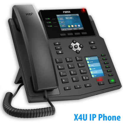 Fanvil IP Phone X4U Gigabit SIP Enterprise Desktop Phone with Dual-Color LCD Display