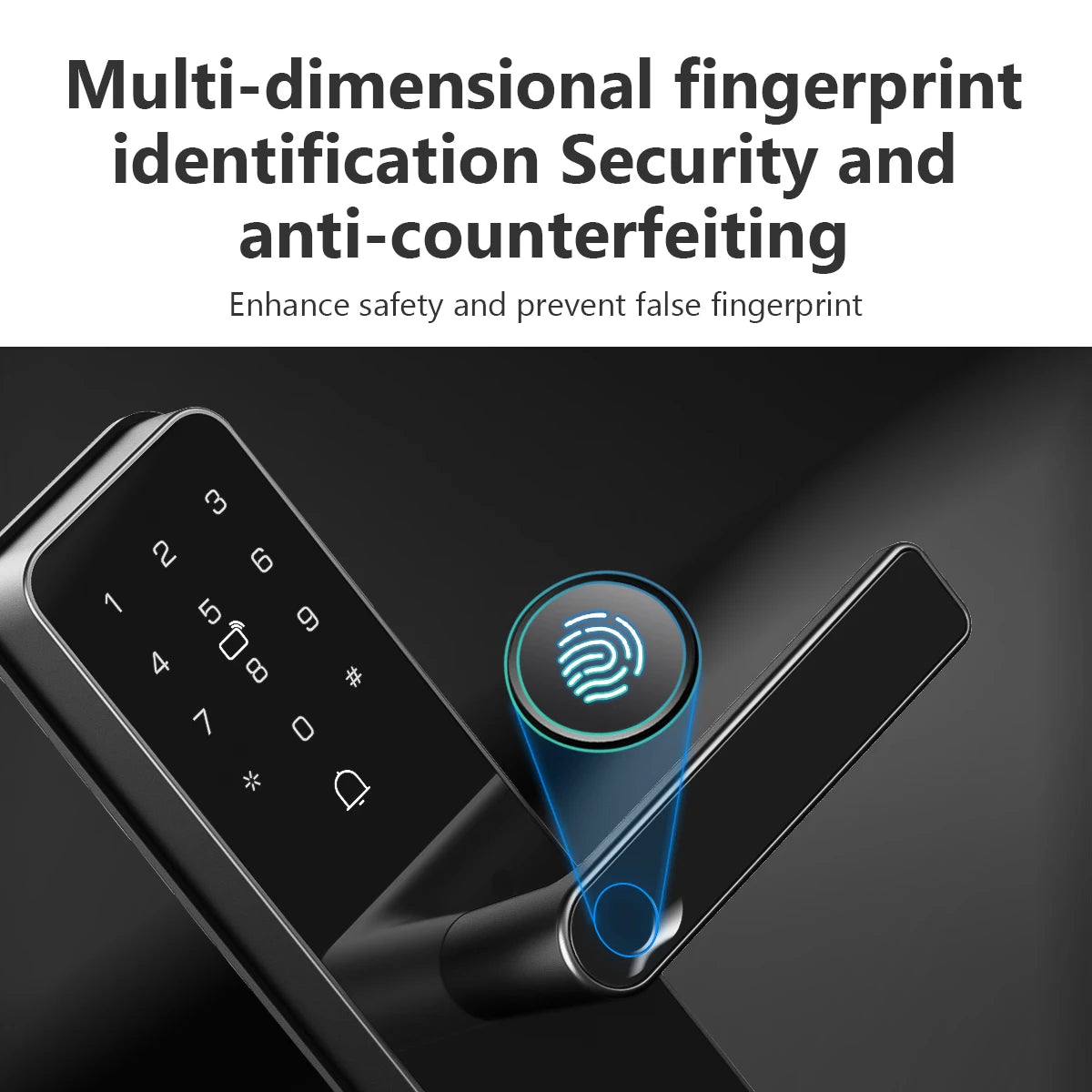 IMOU Networked Digital WIFI K1S-G-W-EN Electronic Biometric Fingerprint Door Lock Ultra-Low Power Smart Home Security Protection Bluetooth Key